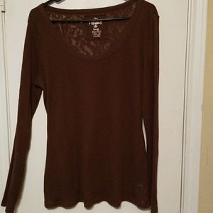 See thru brown Ariat long sleeve